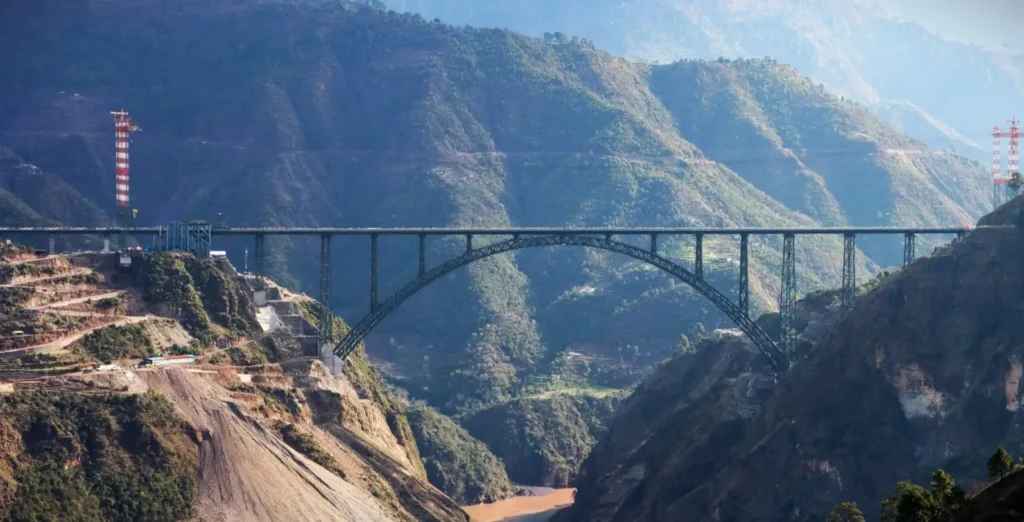 arch bridge chenab image