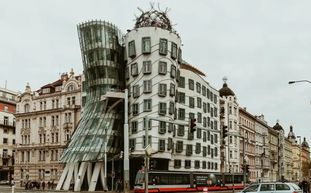 Contextual Harmony Dancing House Image