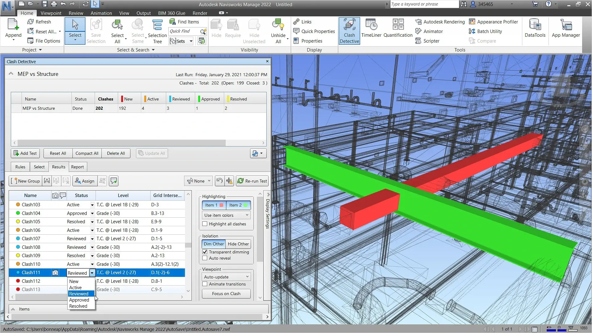 Naviswork Interface Image